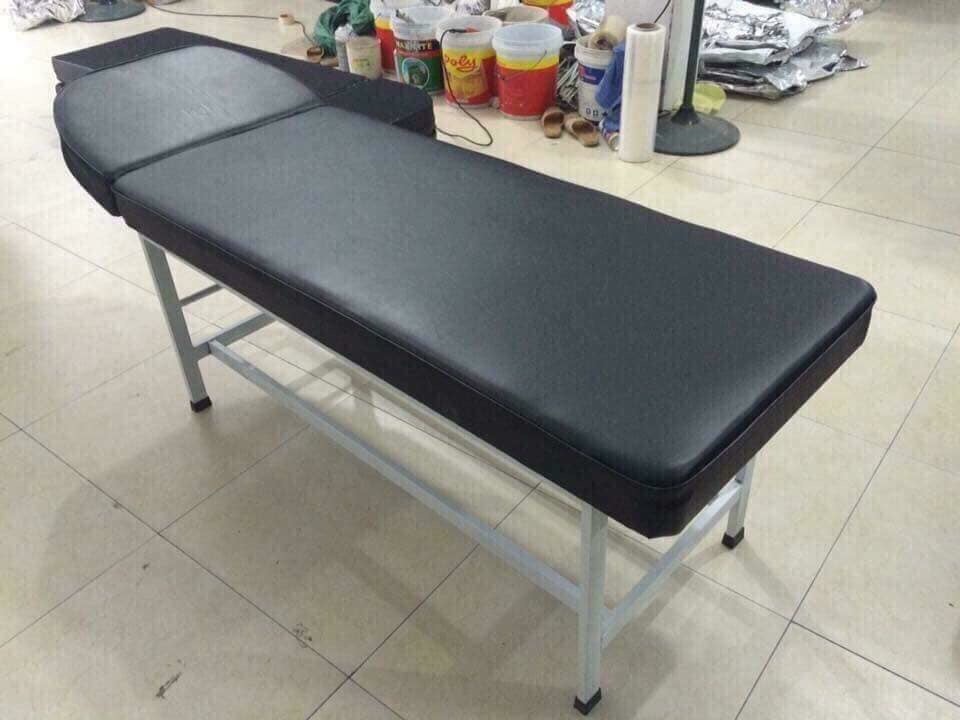 Giường nối mi, giường phun xăm, giường spa chân sắt chuẩn kích thước spa, thẩm mỹ viện