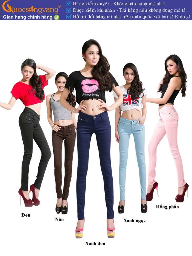  Quần kaki nữ co giãn dáng ôm GLQ019 Cuocsongvang 
