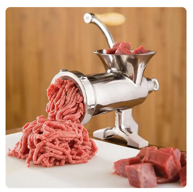 Manual Meat Grinder with Table Clamp, Sturdy, High Quality Aluminum Alloy, Convenient for the Kitchen, Comes with Sausage Stuffing Head