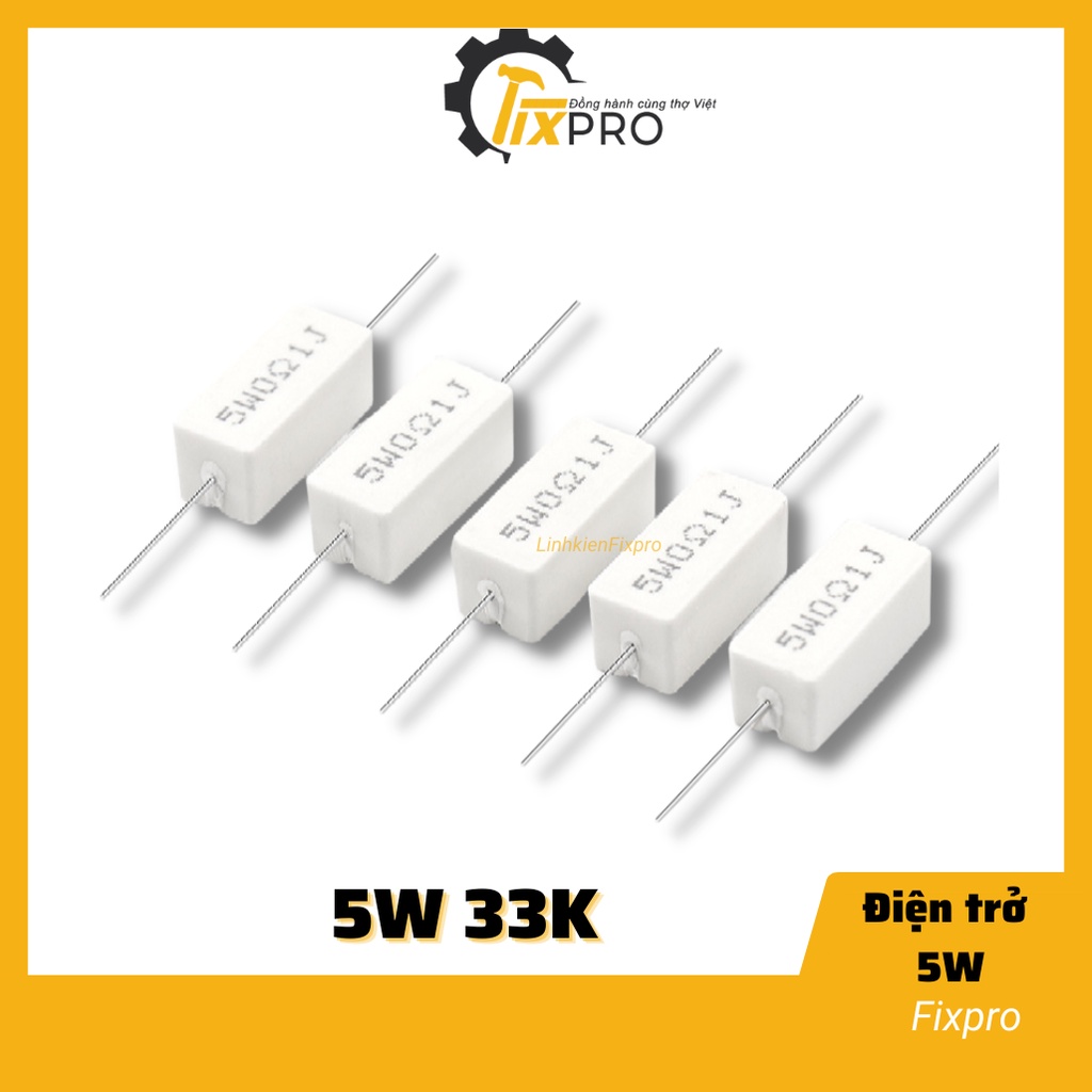 Combo 5 chiếc Điện trở 5W 33K chất lượng tốt