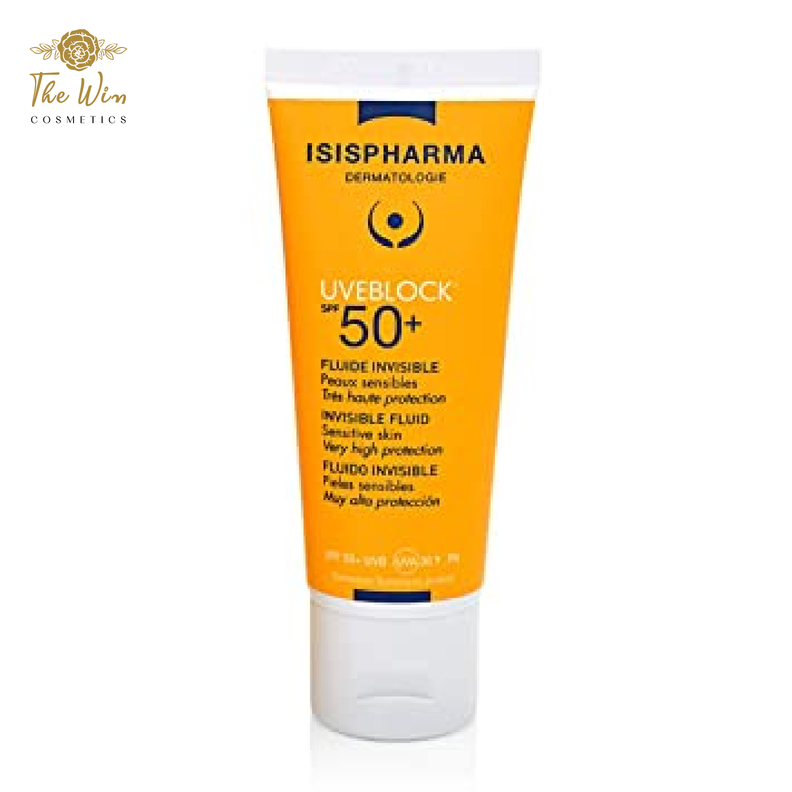 [FREESHIP MAX] Kem Chống Nắng Dành Cho Da Nhạy Cảm Uveblock SPF50+ Fluid - ISIS Pharma 40ml - Màu sáng