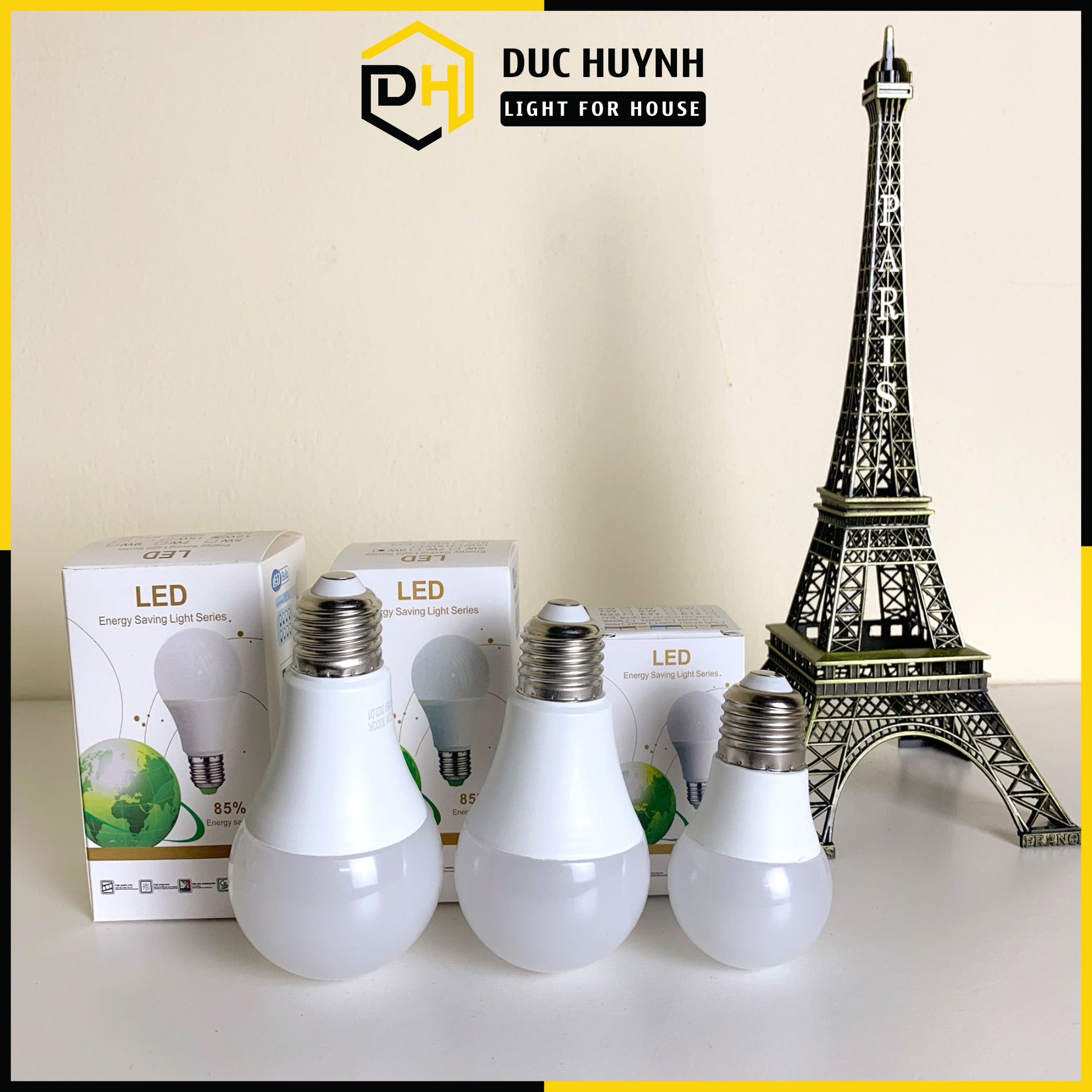 Bóng đèn led buld tròn ánh sáng trắng và vàng 3/5/7/9/12w dn026