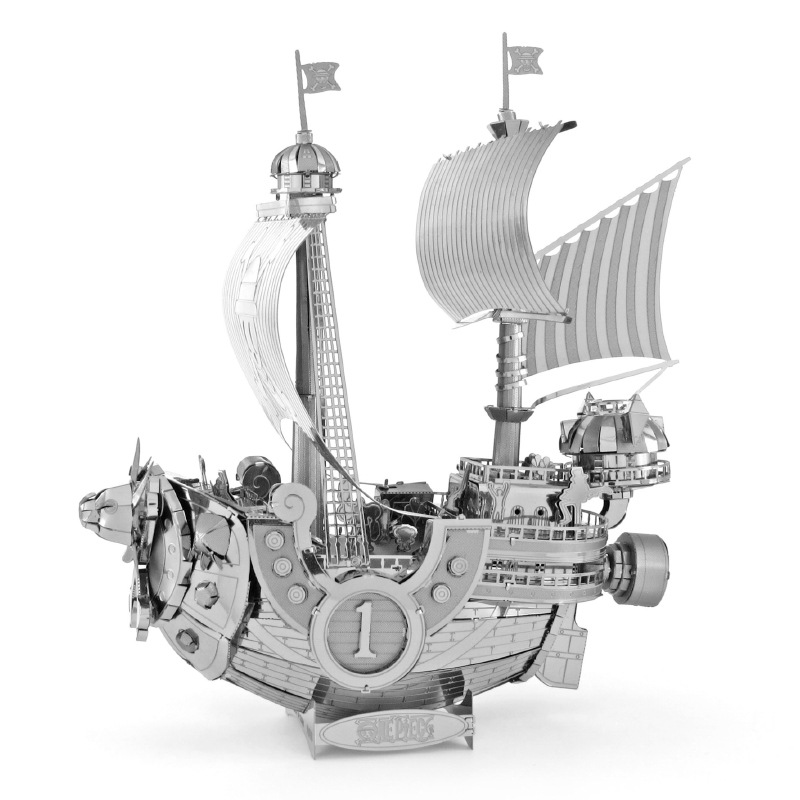 Đồ chơi lắp ráp, mô hình 3d kim loại lắp ráp thuyền phim One Piece, xếp hình, le.go