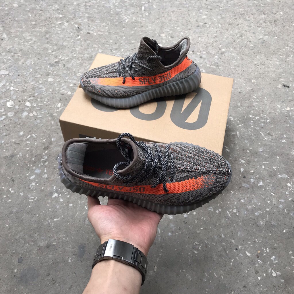 Giày Sneaker yz350 Xám Cam - Giày Thể Thao yz350 Xám Cam Nam Nữ [Full Box] Có Size Từ 36-45