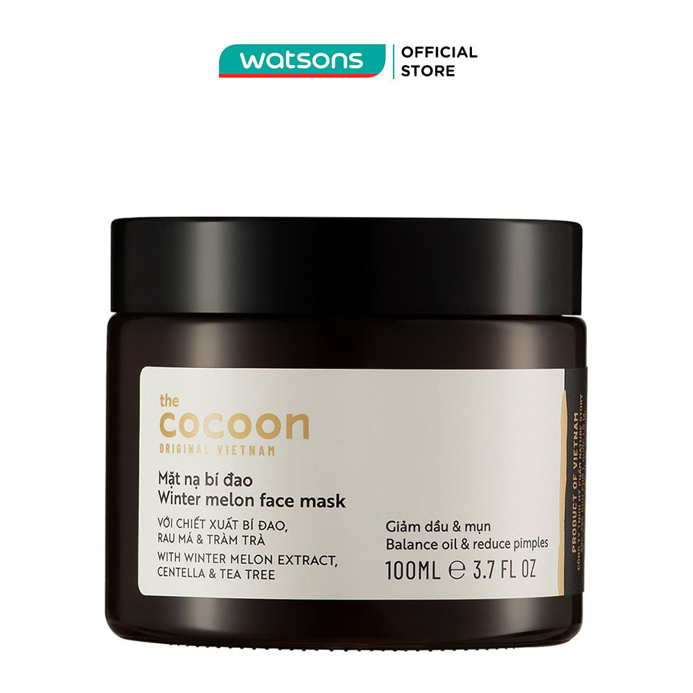 Mặt nạ bí đao cocoon winter melon face mask with centella & tea tree giảm dầu và mụn 100ml