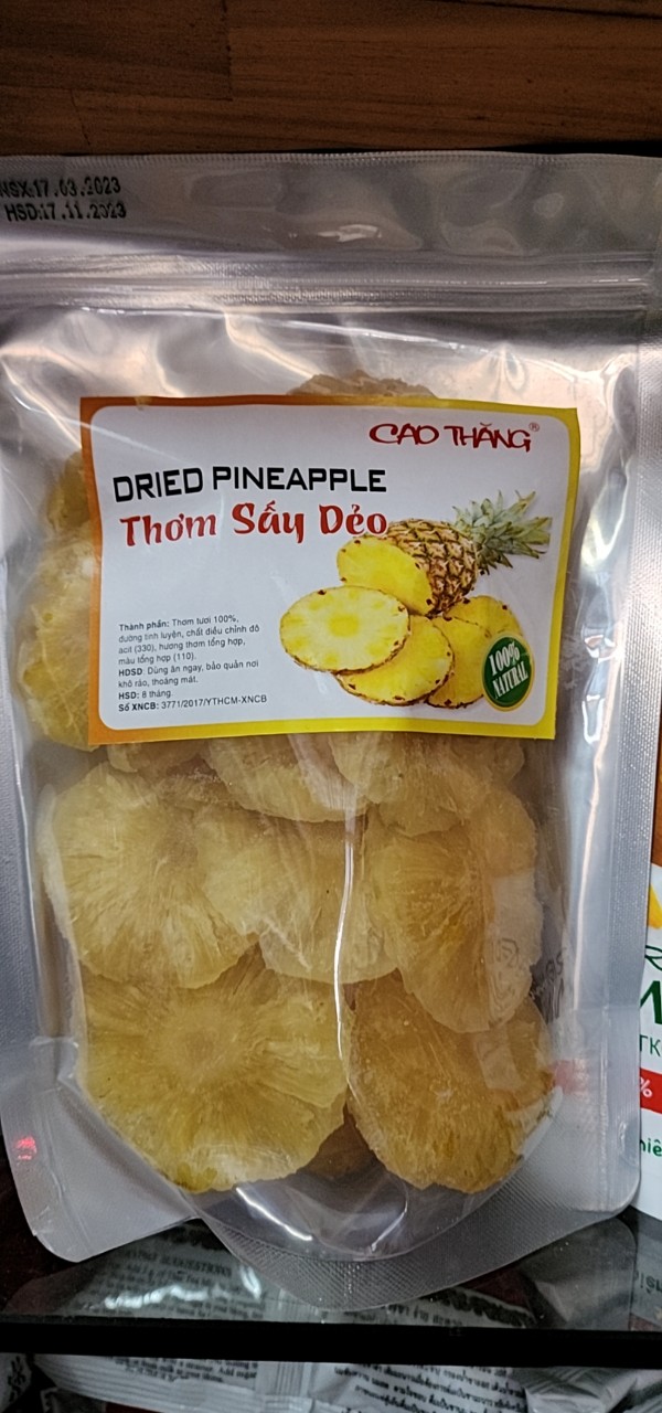 Thơm sấy dẻo cao thăng gói 500gr