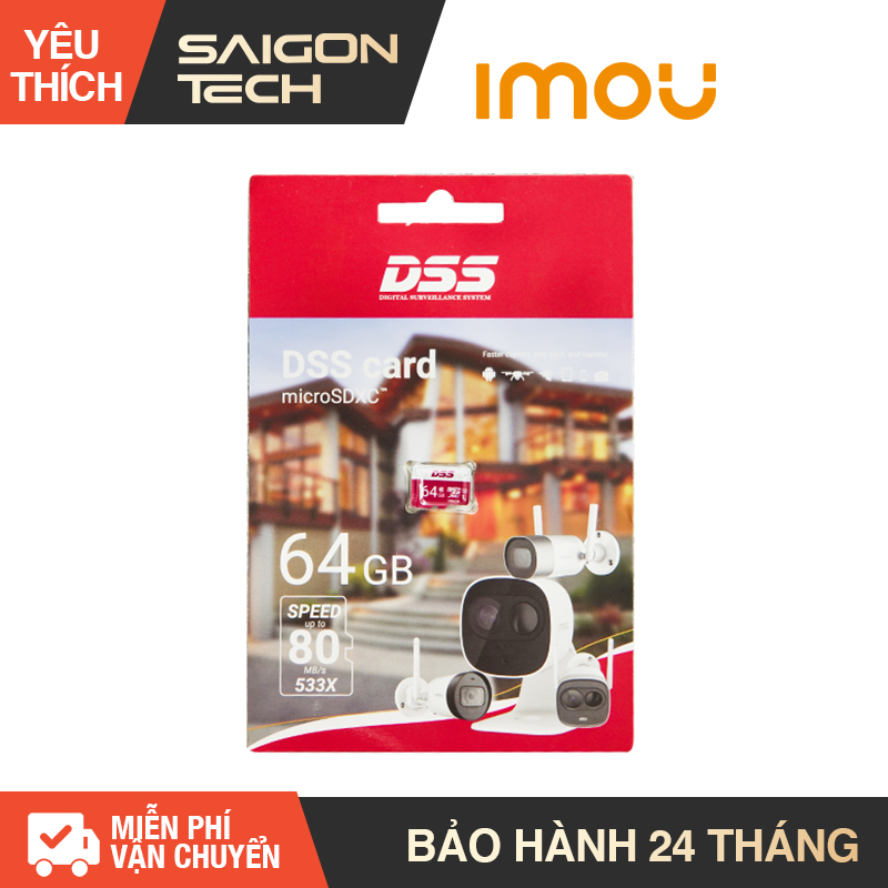 [HCM][NHÀ PHÂN PHỐI] Thẻ nhớ 64GB - DSS Class 10 Dung lượng 64GB - Hiệu suất cao tốc độ đọc nhanh đến 80MB/s - Tương thích với nhiều hệ điều hành khác nhau - Bảo hành 36 tháng - Hãng phân phối chính thức - Saigon Tech #thietbiluutru