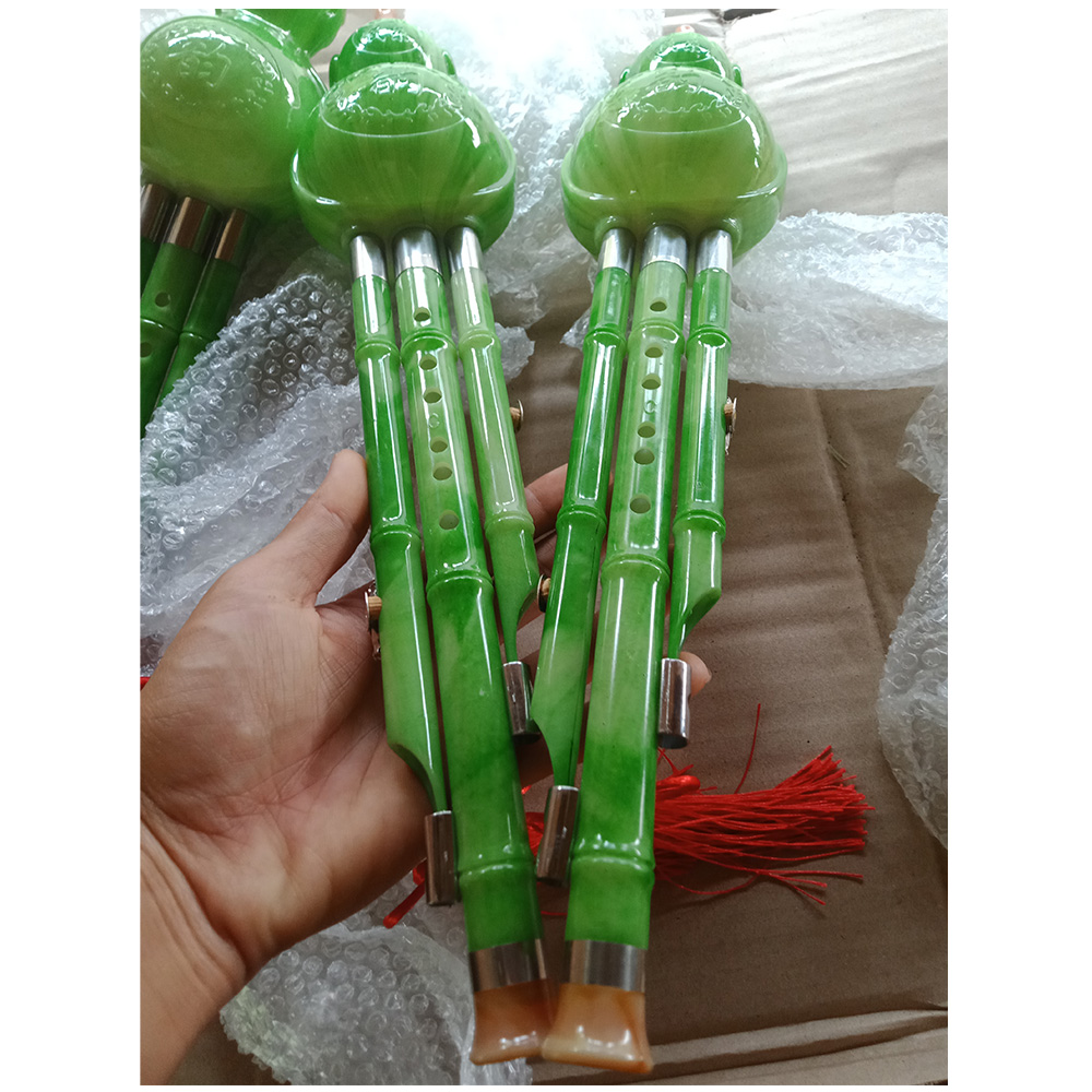 Sáo bầu 2 bè màu xanh ngọc