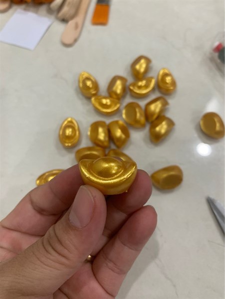 Thỏi vàng- phụ kiện , tiểu cảnh sen đá, xương rồng