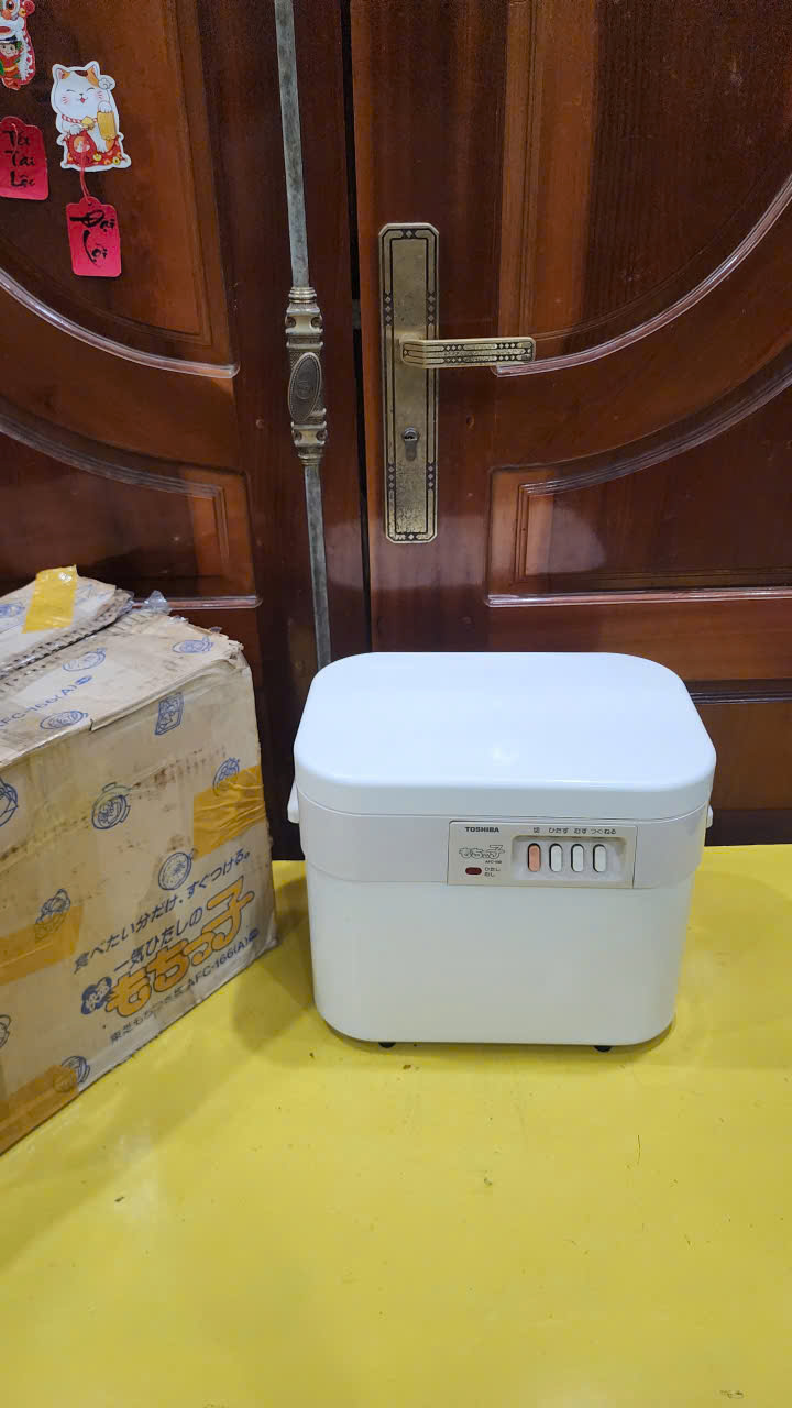 Máy làm bánh mochi, nhào trộn bột, hấp đồ, đồ xôi nội địa Nhật Toshiba AFC-166 (1118781) (1.8L)_Hàng nội địa Nhật, đã qua sử dụng, điện 100V