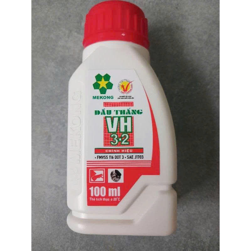 (Combo) 4 Chai Dầu thắng (Dầu phanh) MEKONG VH 3-2 Chai 100ml/ Dầu phanh xe máy, Hàng Chính hiệu MEKONG 100%
