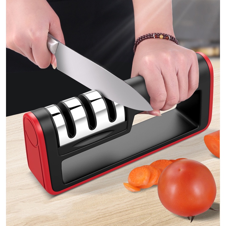 Dụng cụ mài dao cầm tay chuyên nghiệp 3 rãnh inox cao cấp