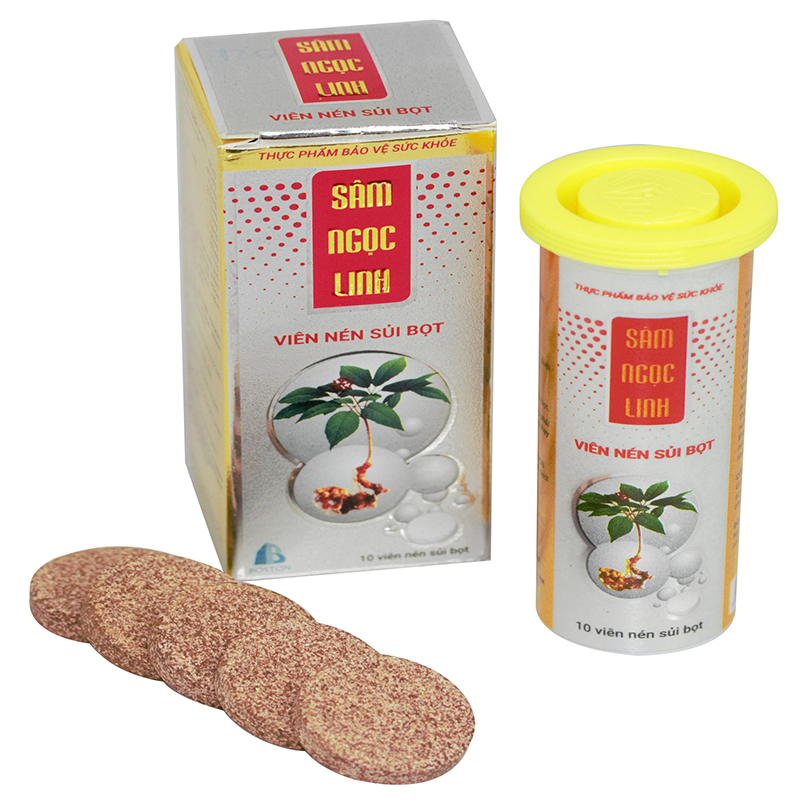 Viên nén sủi tăng sức đề kháng, tăng cường thể lực Sâm Ngọc Linh - Tuýp 10 viên