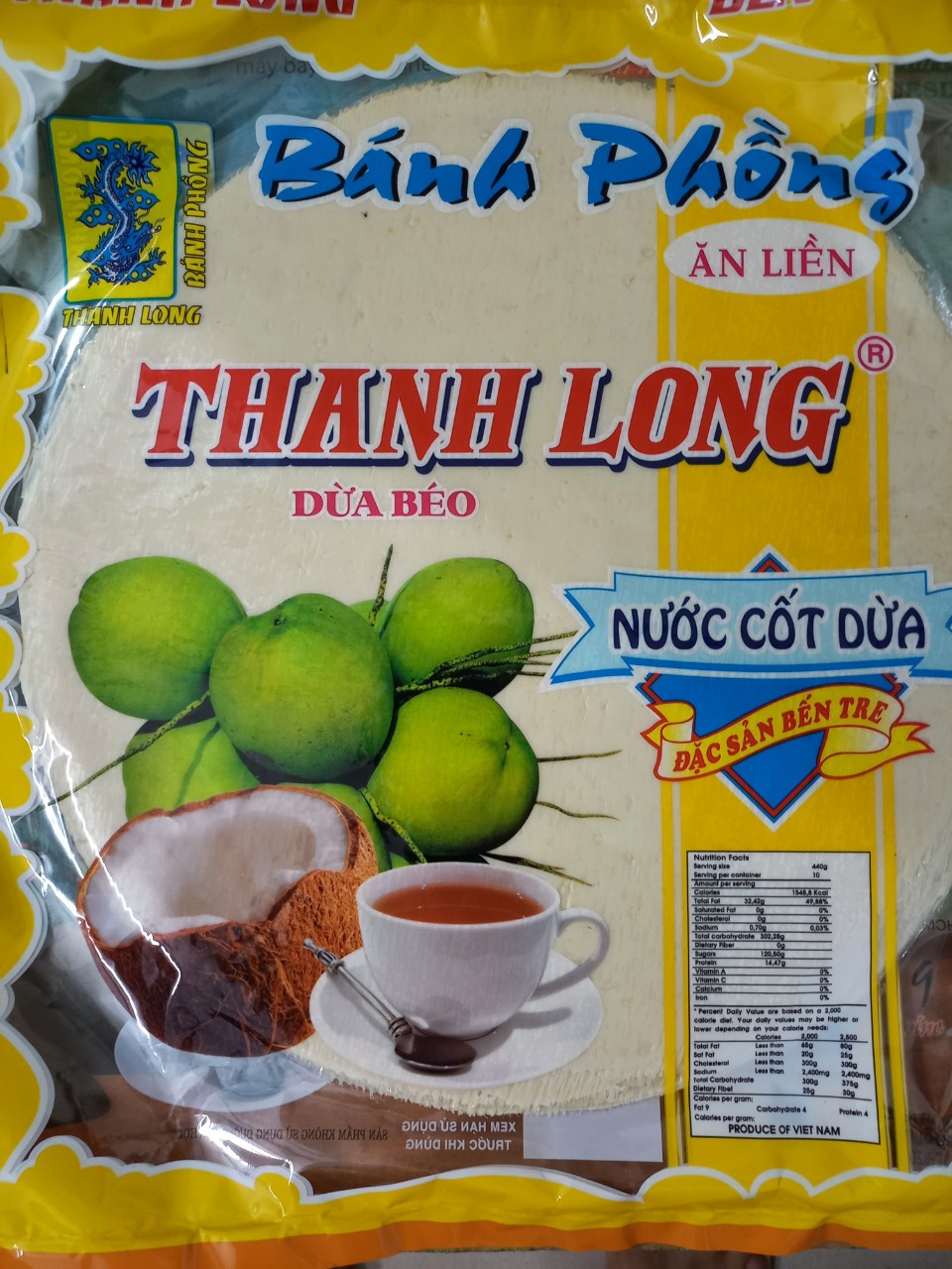 Bánh phồng/ bánh tráng sữa đặc sản bến tre 320gr