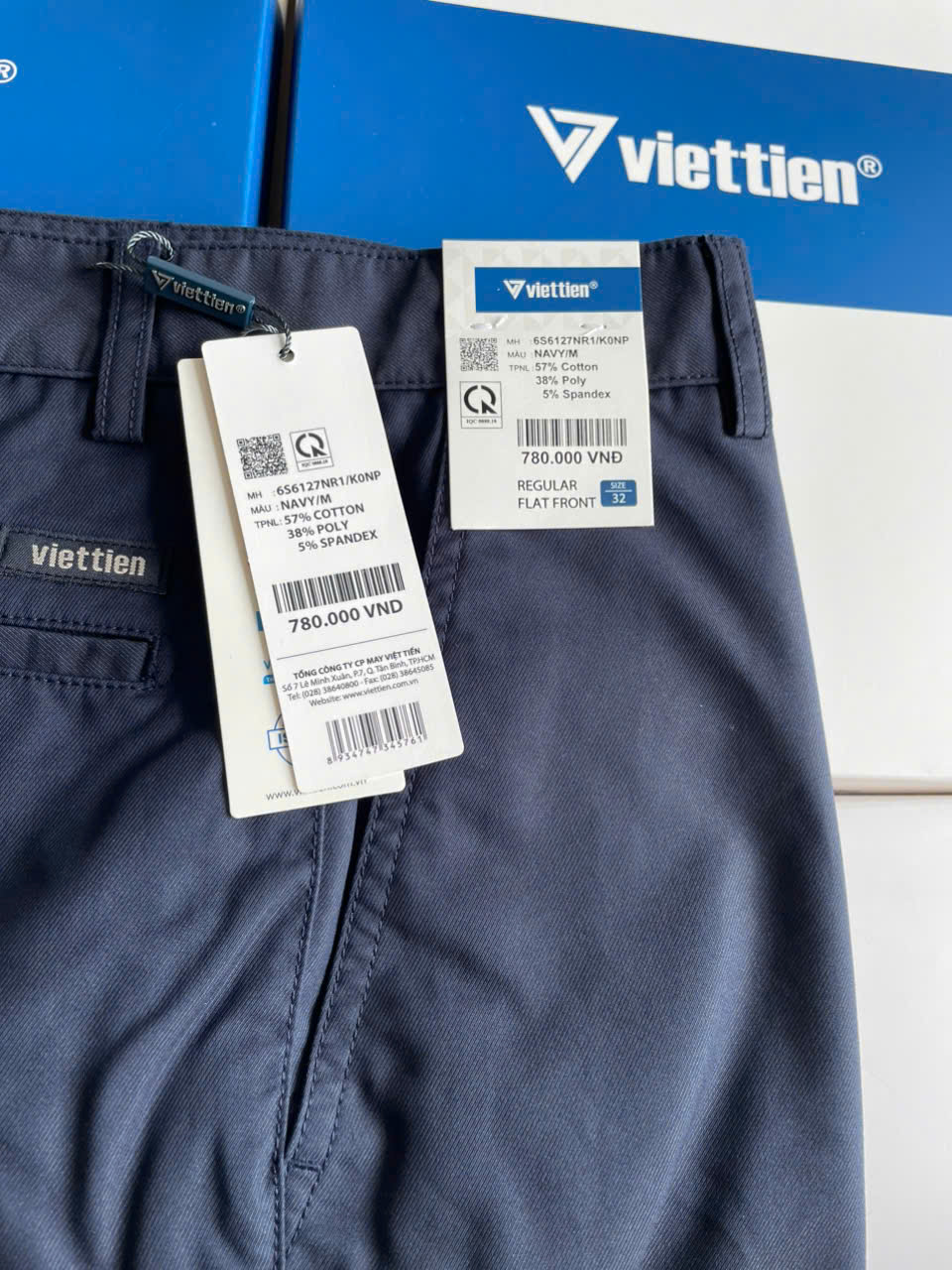  Quần Kaki nam Việt Tiến có ly  6S6127  