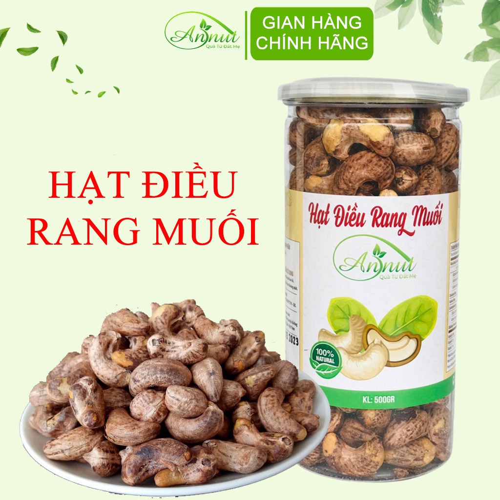 Hạt Điều Rang Muối Chưa Bóc Vỏ lụa hàng loại 1 cao cấp hạt điều giòn có vị mặn nhẹ