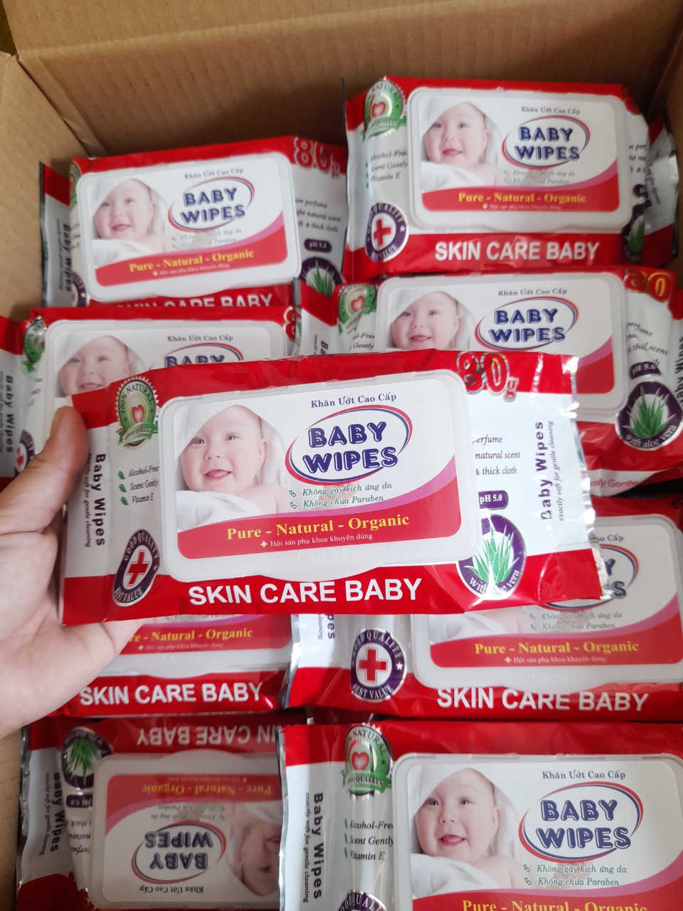 [HCM] Khăn ướt baby wipes 80 gr siêu tiết kiệm