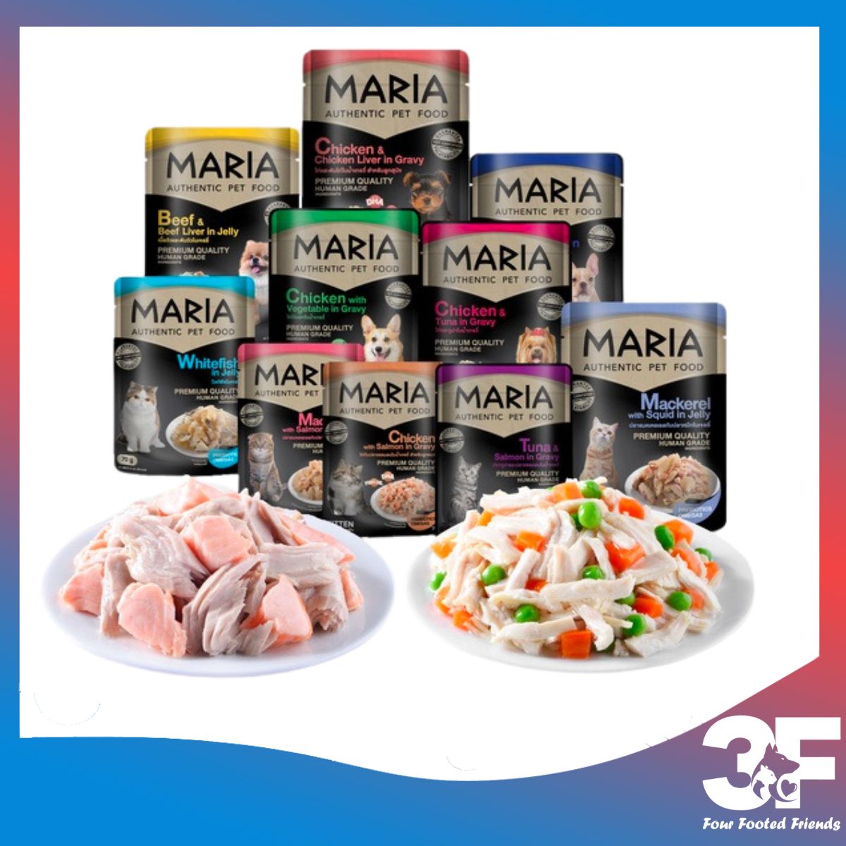 Pate thức ăn ướt cao cấp maria dành cho mèo gói 70g