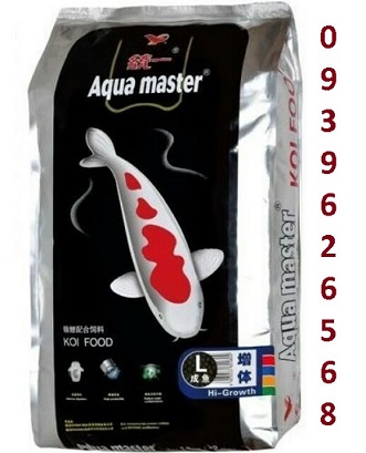1 kg thức ăn cá koi aqua master hi growth 42% đạm- cám cá koi nhập khẩu siêu tăng trưởng