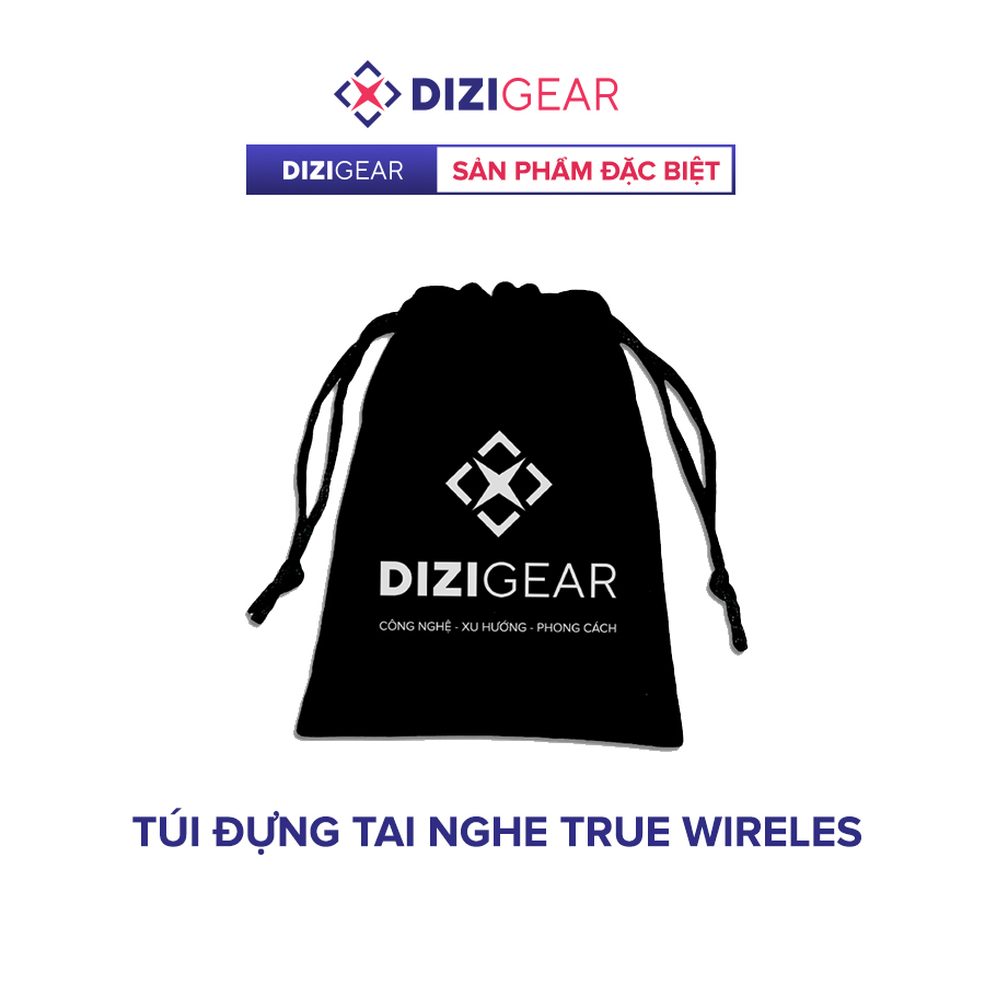 Túi Đựng Tai Nghe True Wireless DiziGear, Dây Rút, Kích Thước 9x11cm - Chính Hãng BH 7 Ngày Dizigear