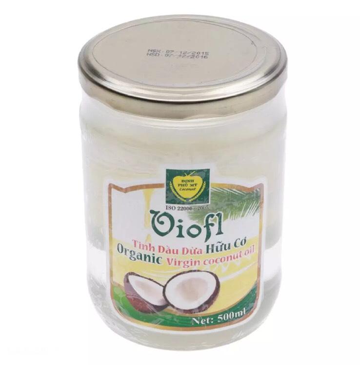 TINH DẦU DỪA HỮU CƠ ÉP LẠNH VIOFL -  HŨ 500ML