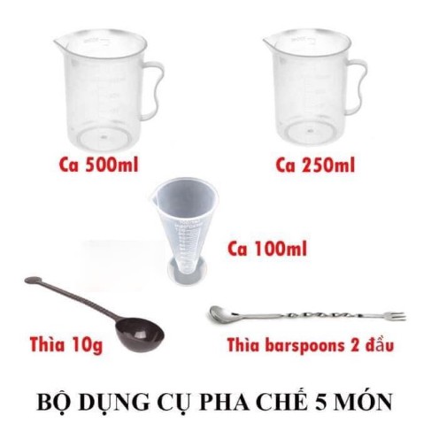 Combo dụng cụ pha chế 5 món hữu dụng