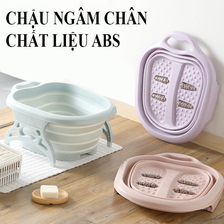 Chậu ngâm chân có 4 chân gai massage thư giãn gấp gọn - ULIQNO