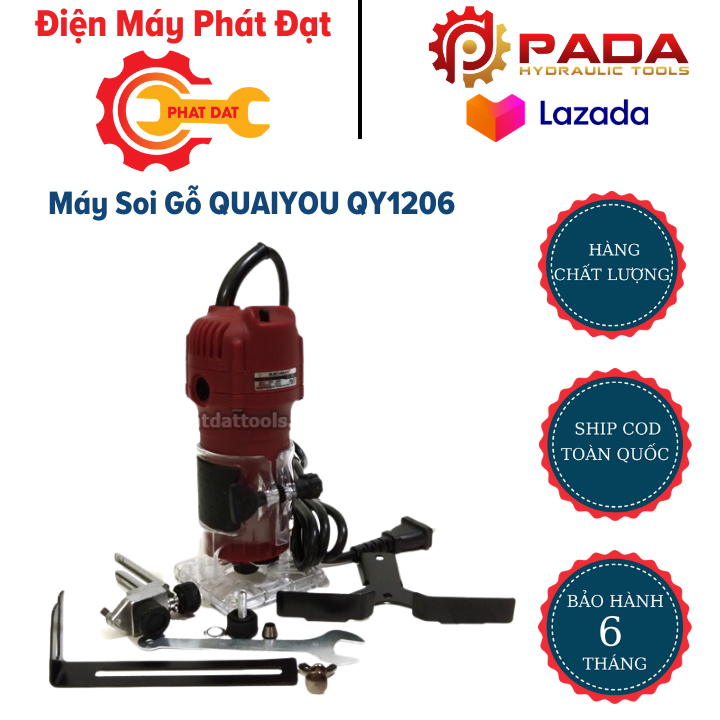 Máy soi gỗ quanyou qy1206 chính hãng - công suất 850w - bảo hành 6 tháng