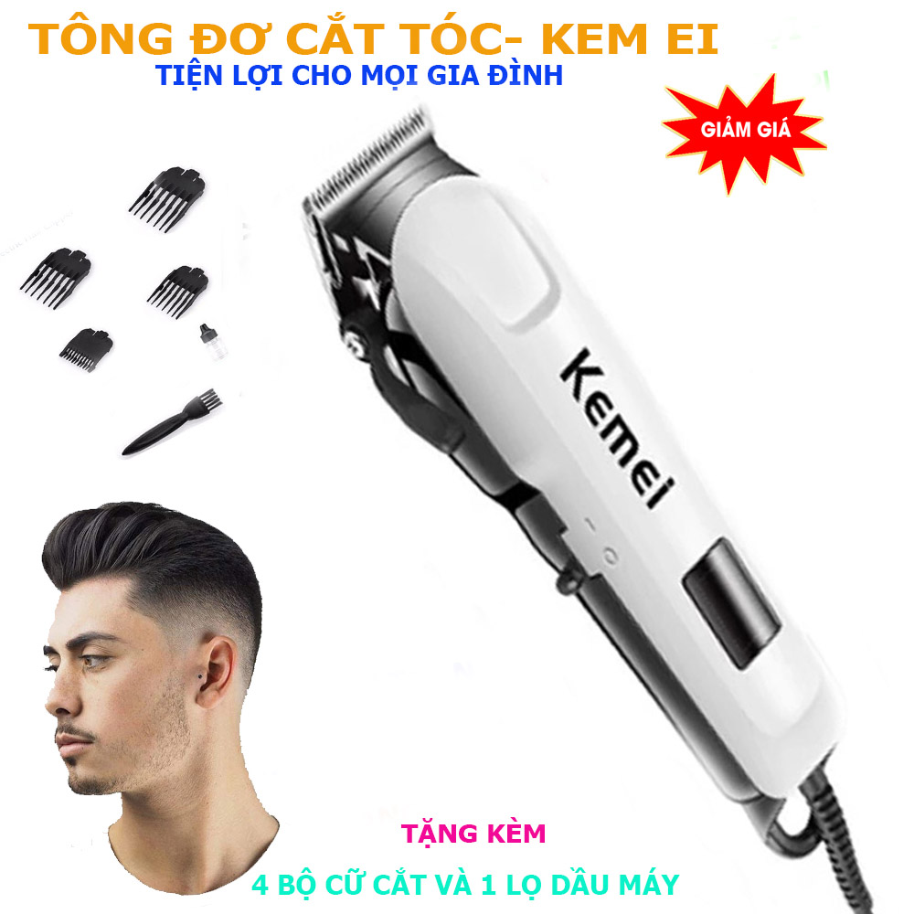Tăng Đơ Cắt Tóc, Tông Đơ KEMEI, Mua Tông Đơ Cắt Tóc Máy Thiết Kế Đẹp Hiện Đại,Máy Khỏe Với 4 Bộ Cữ Cắt Dễ Dàng Sử Dụng ,Tiện Lợi Cho Mọi Gia Đình