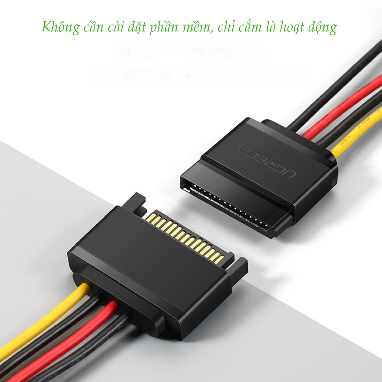 Cáp nối nguồn sata 15pin dài 20cm ugreen 50718