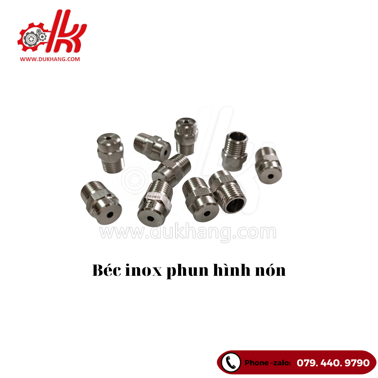 Béc inox phun hình nón