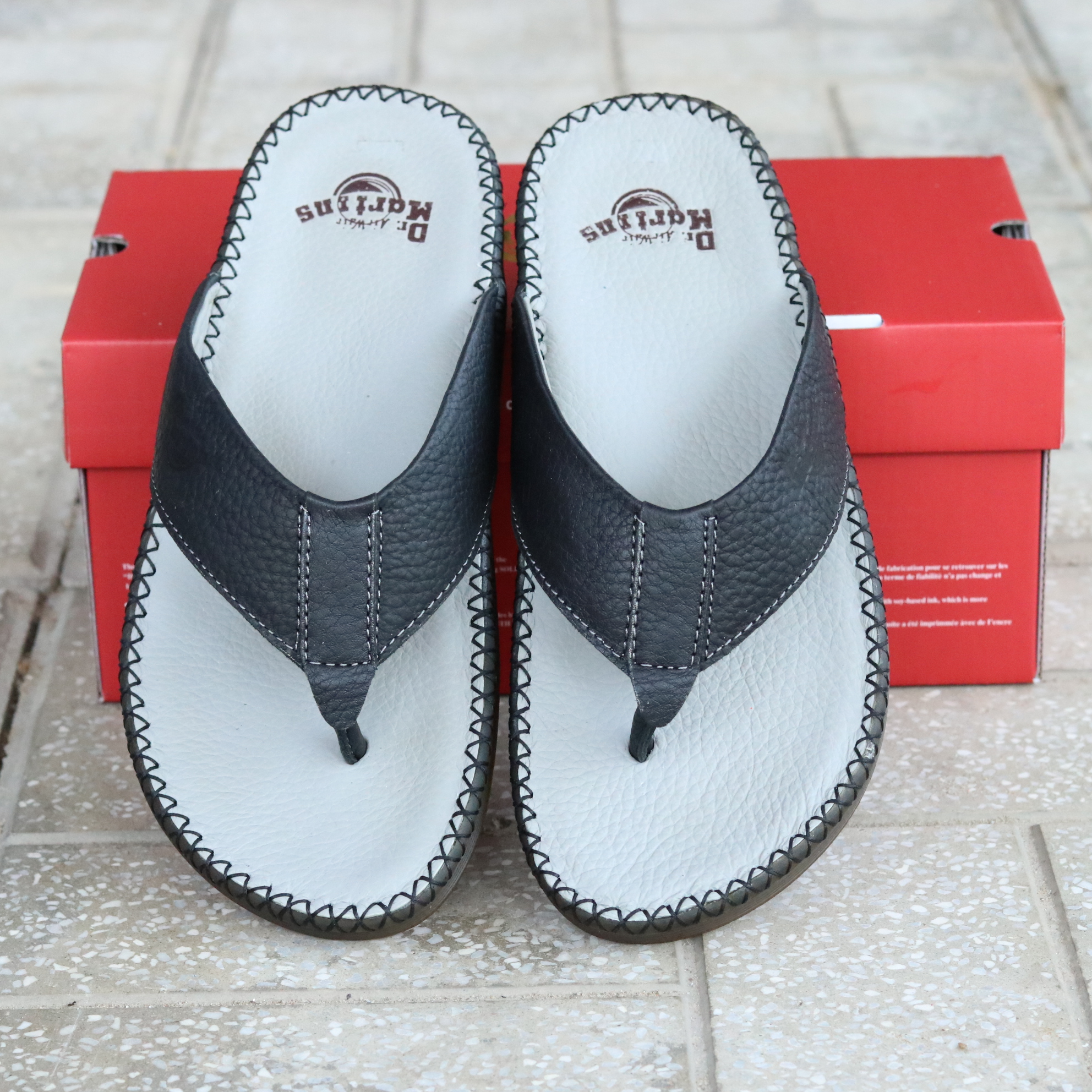 Dép kẹp Dr Martens Thái Lan, dép quai kẹp da bò thật 100%, sản phẩm fullbox, bảo hành 2 năm