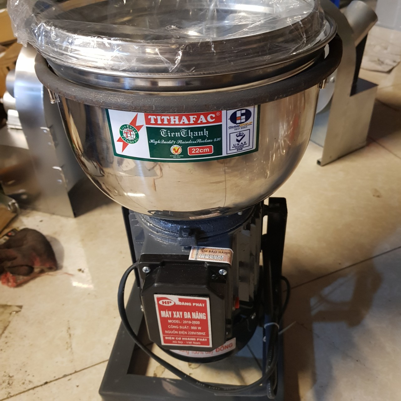 Máy xay thịt,riềng sả, cua, cá, hải sản, rau củ quả đa năng 900W xay 3kg mỗi mẻ, motor dây đồng 100% - nồi 22cm