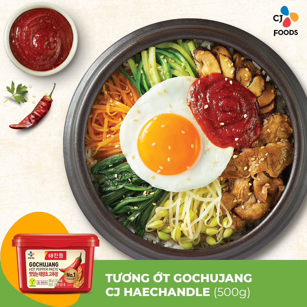 Tương ớt hàn quốc cj haechandle 200g hoặc 500g - nhập khẩu từ hàn quốc