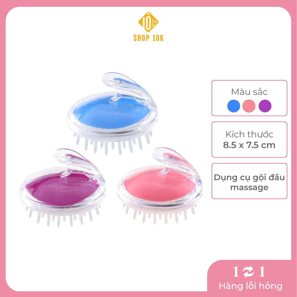 Lược gội đầu mát xa da dầu, lược gội đầu silicon mềm - SP005268