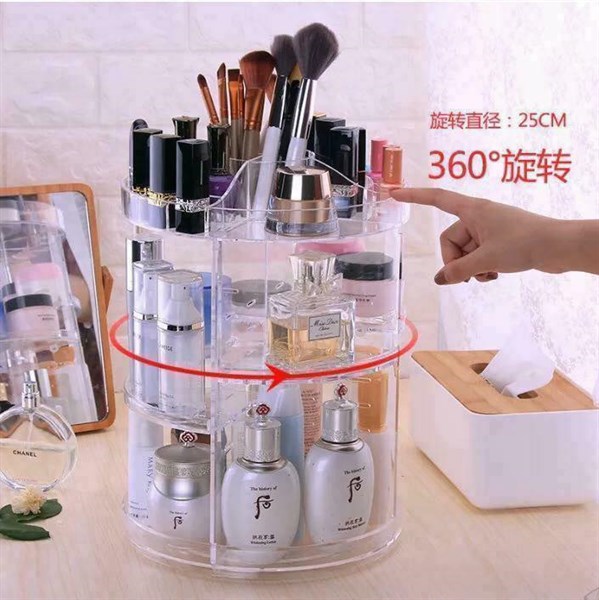 [HCM]KỆ MỸ PHẨM XOAY 360 ĐỘ LOẠI LỚN CÓ HỘP