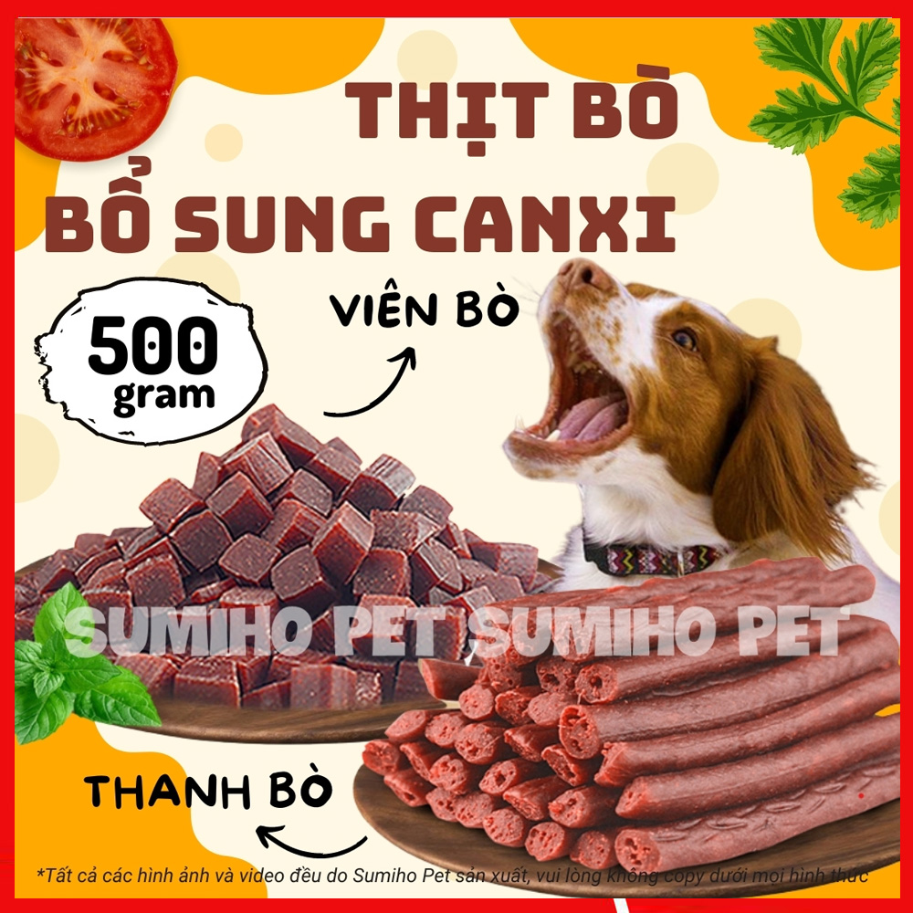 Dog treat with Calcium supplements (Beef flavor) Hello Joy (500gr/bag)