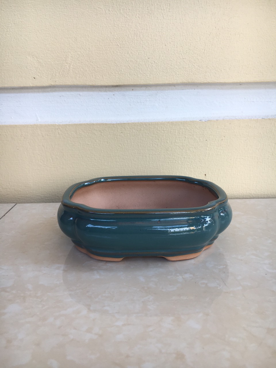 Chậu bonsai Áng mây mini Men Xanh ngọc gốm Bát tràng BM-15