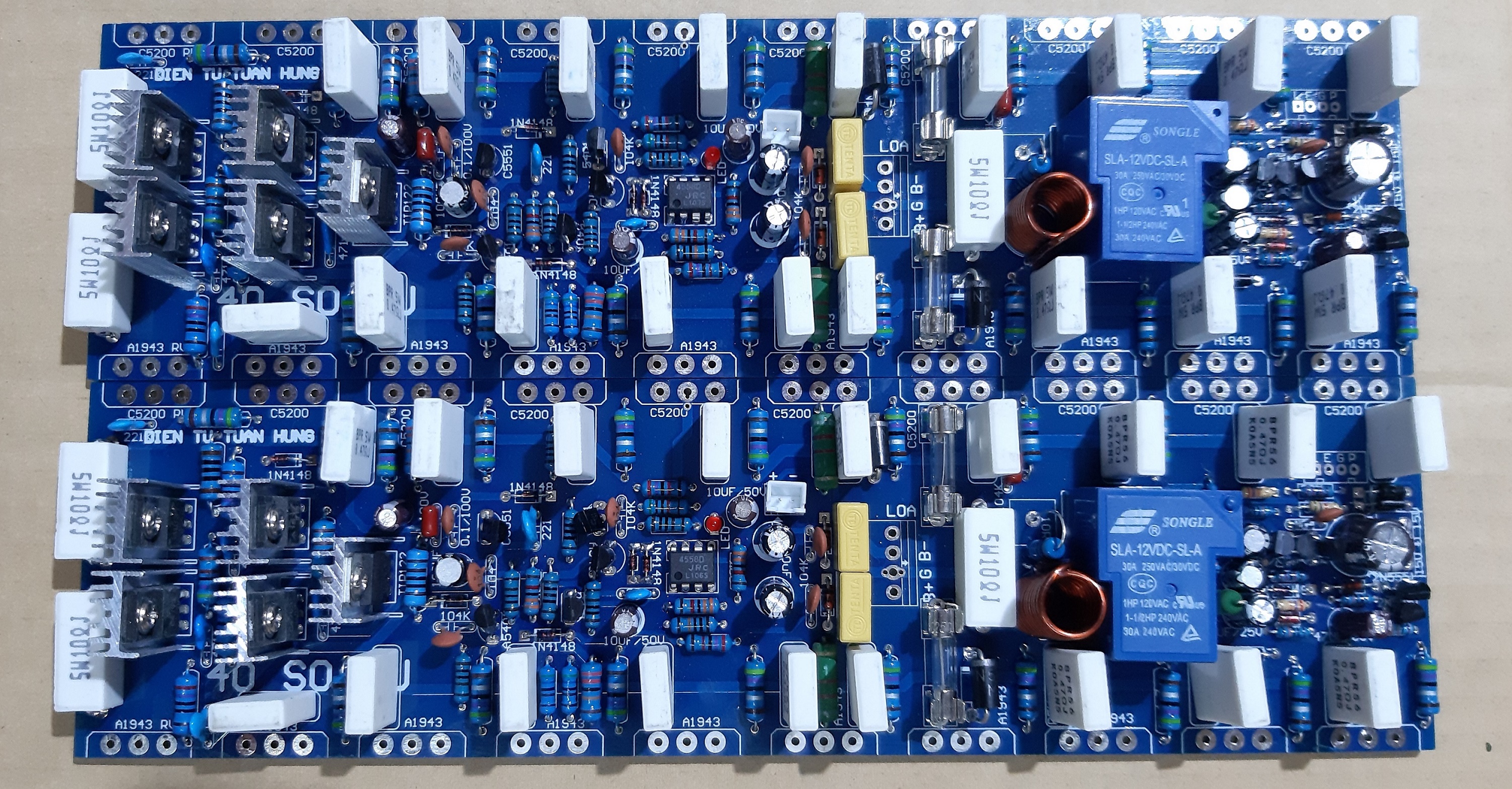 MẠCH CÔNG SUẤT 40 SÒ , TÍCH HỢP BẢO VỆ LOA