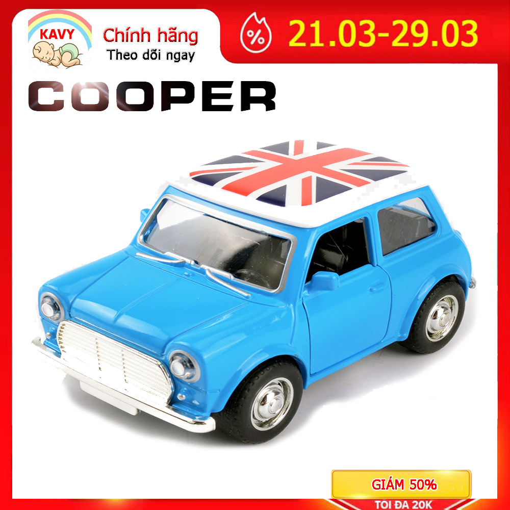 Xe đồ chơi mô hình Mini cooper kim loại  có đèn pha sáng, chạy cót, chi tiêt sắc sảo, đẹp, bền bỉ (màu ngẫu nhiên)