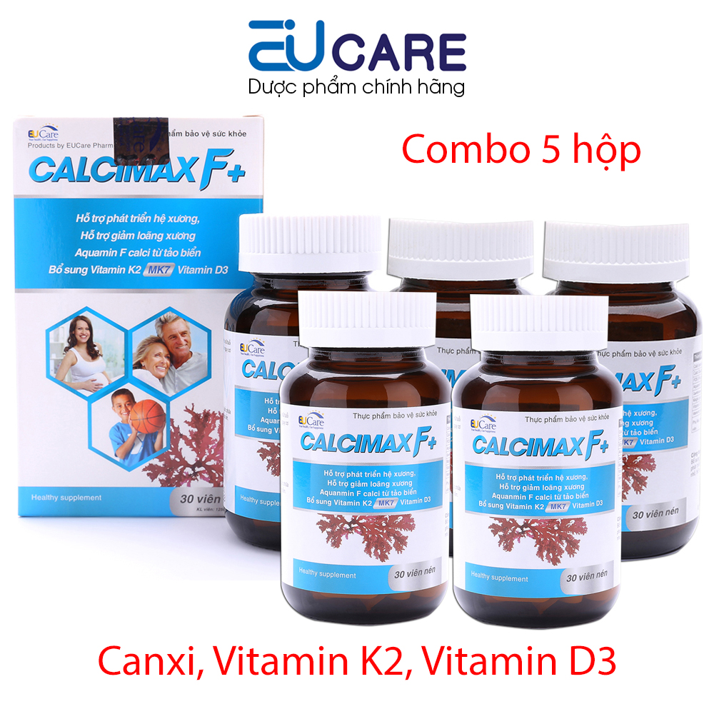 Combo 5 hộp Viên uống bổ sung canxi, vitamin K2 MK7