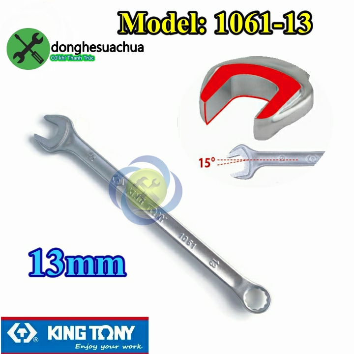 Cờ lê vòng miệng 13mm kingtony 1061-13 dài 205mm