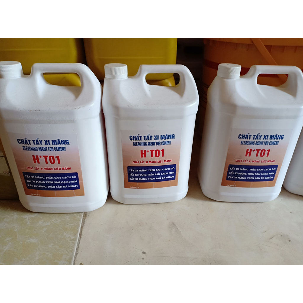 Ht01 tẩy xi măng dung dịch tẩy ht01 tẩy rong rêu tạp chất  dính trên các mặt sàn nền nhà 1.8l