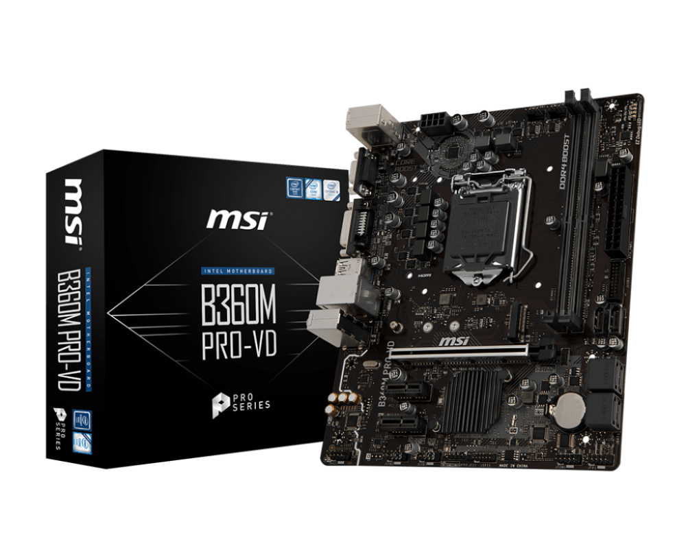 Main msi b360m pro-vd 2 khe ram