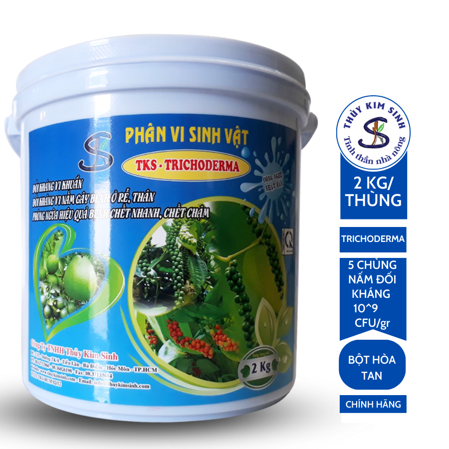 Nấm đối kháng trichoderma ủ phân, cải tạo đất, trừ bệnh cho cây trồng - xô 2kg