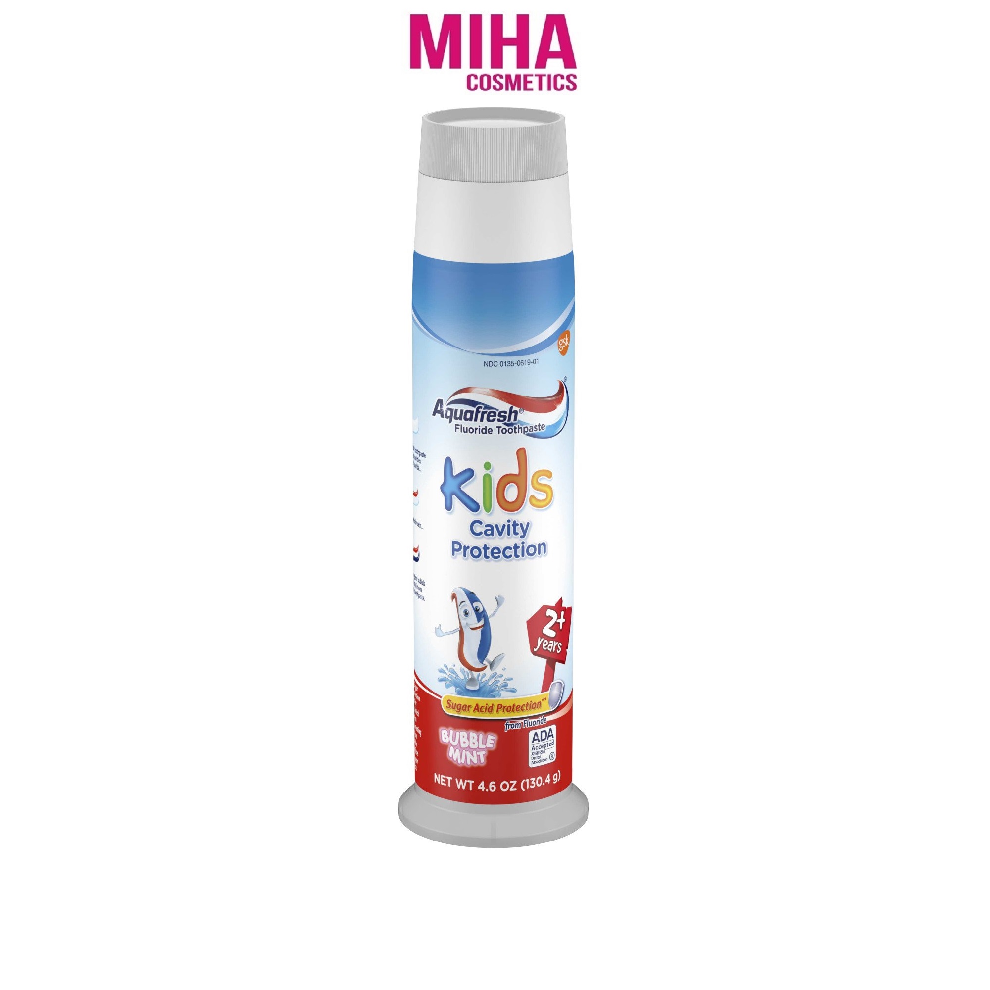 Kem đánh răng cho trẻ em aquafresh kids cavity protection 130,4g usa