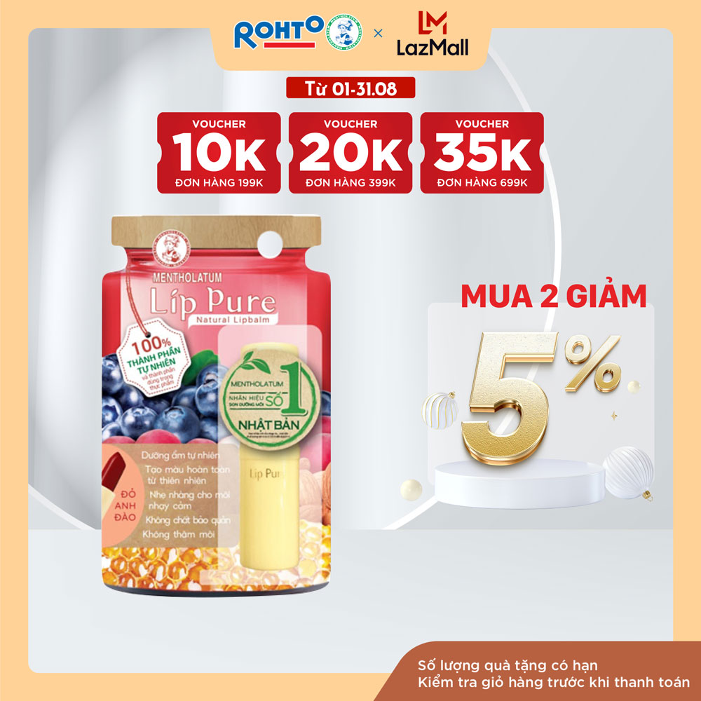 Son dưỡng môi có màu màu thành phần tự nhiên Lip Pure Color 3.9g