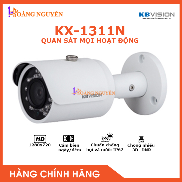 Camera ip kbvision kx-1311n hồng ngoại 30m 1.3megapixel - công nghệ hoàng nguyễn