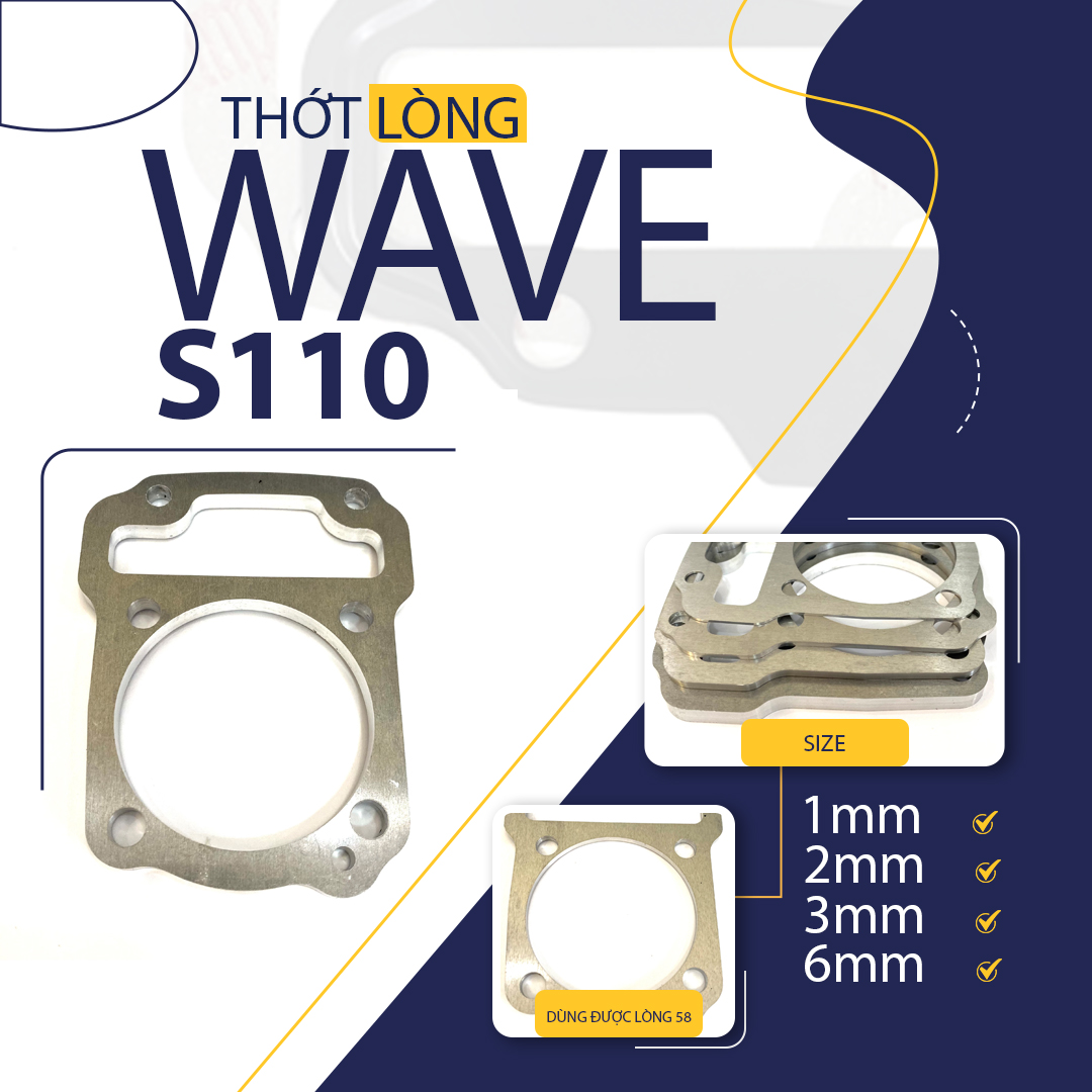 Thớt lòng wave s110 cnc 1 / 2 / 3 / 6 / 12 mm wave a110 / s110 / blade 110 / rsx110...
