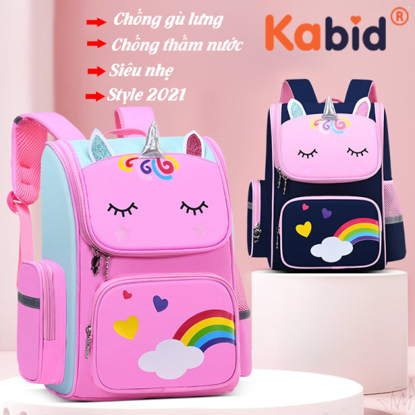 Giá bán [Mẫu Hàn]Cặp học sinh, Balo học sinh , balo CHỐNG GÙ dáng hộp Pony